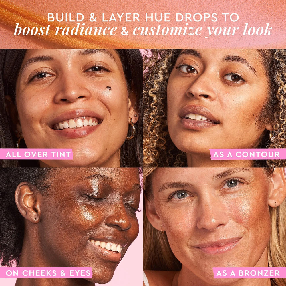 Glow Recipe Hue Drops ingredient-info highlights niacinamide and hydrating actives.