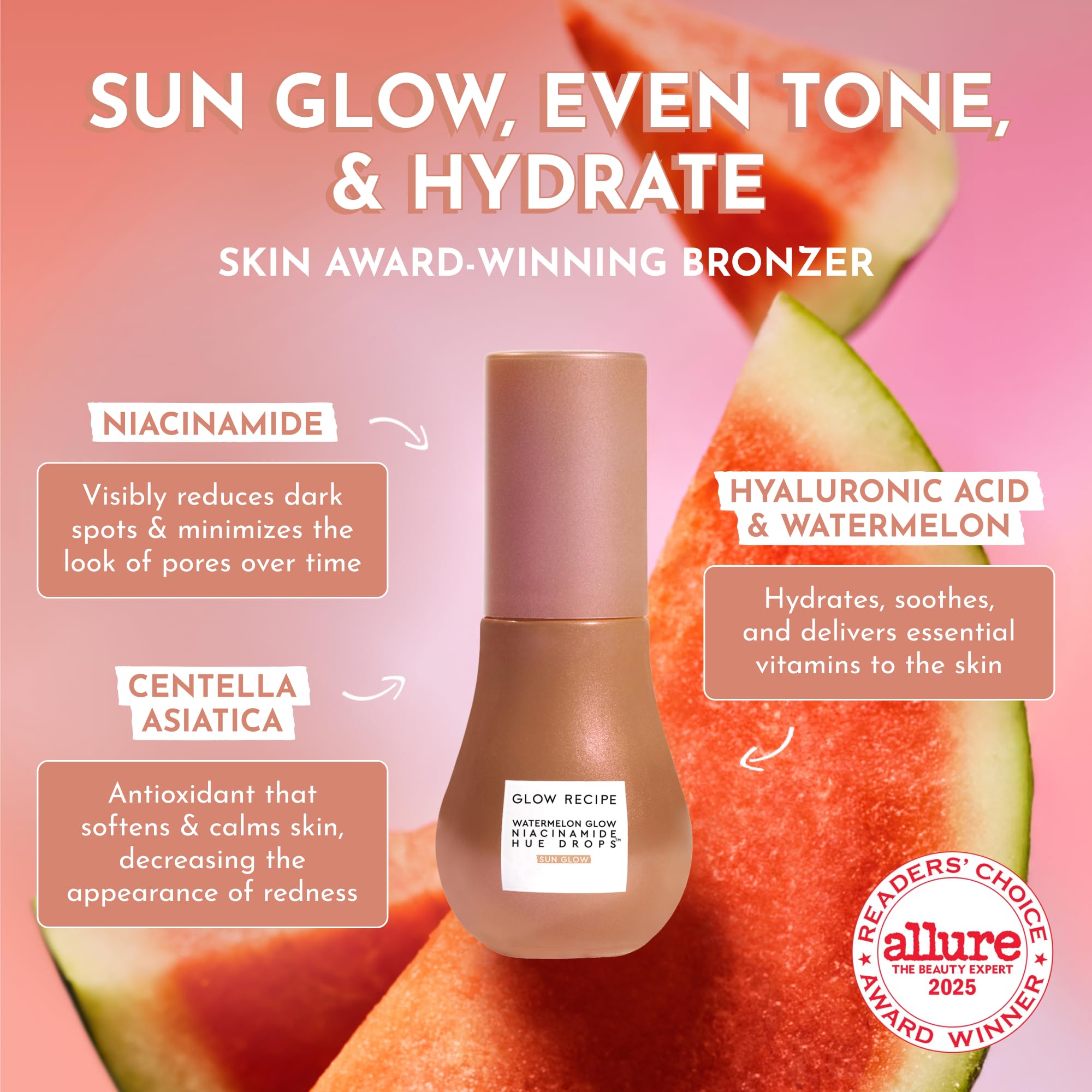 Glow Recipe Hue Drops pump dispense for easy, controlled glow application.