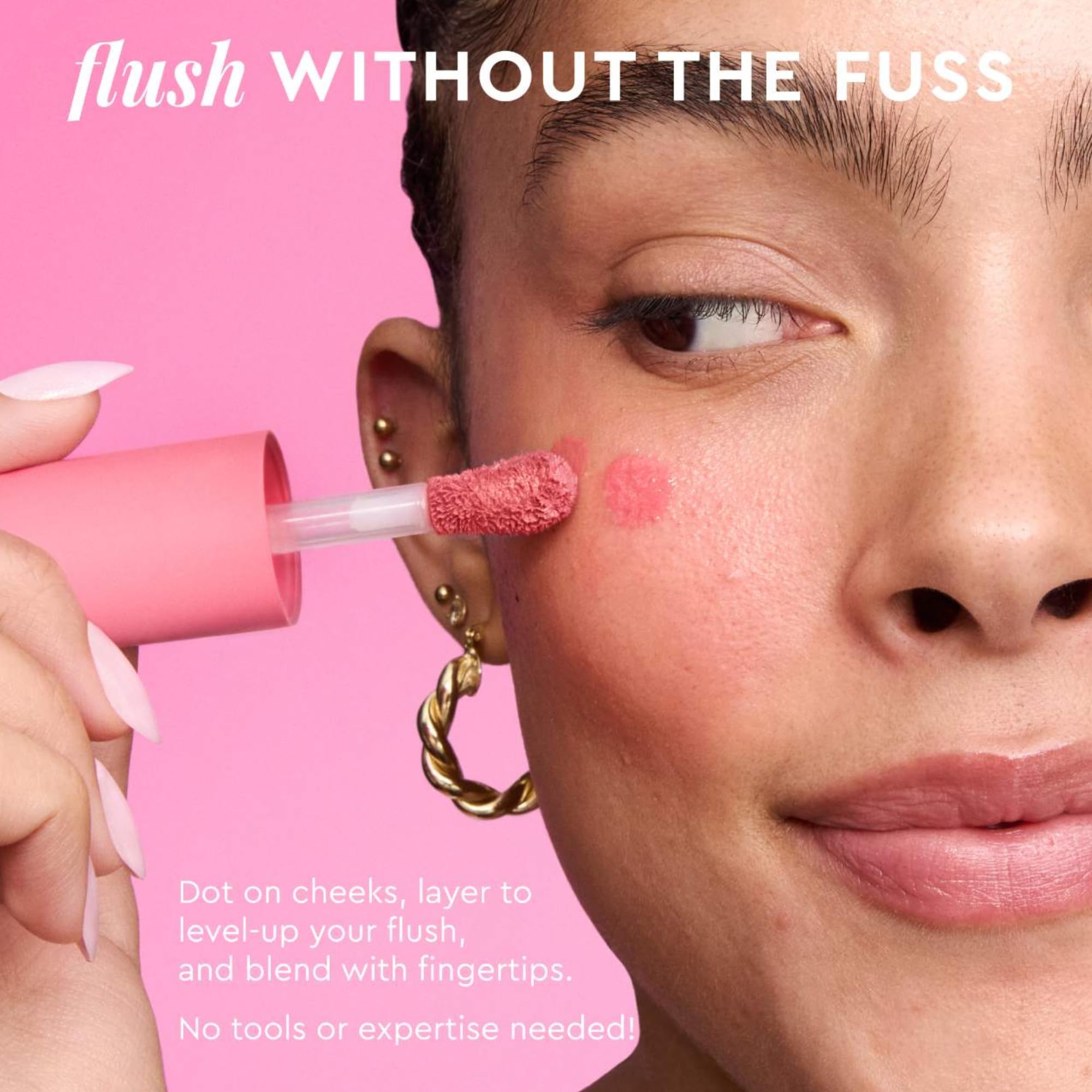 Glow Recipe liquid blush serum doe-foot applicator for precise, buildable color.