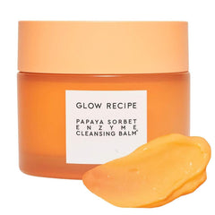 Glow Recipe Papaya Enzyme Cleansing Balm jar gently melts makeup for a clean slate