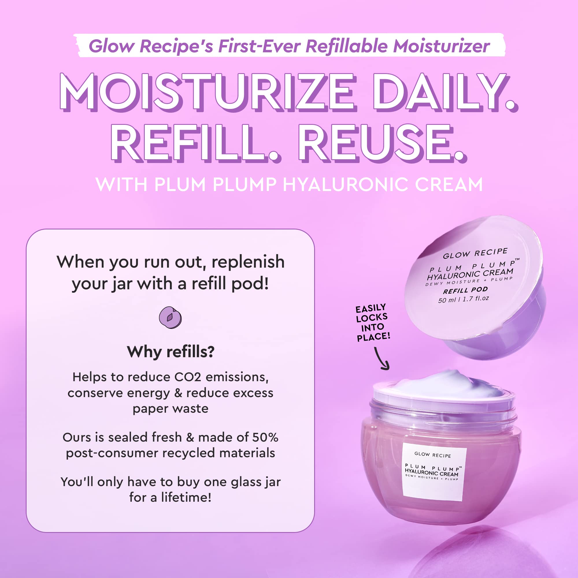 Glow Recipe Plum Plump close-up of polyglutamic acid and peptides ingredients