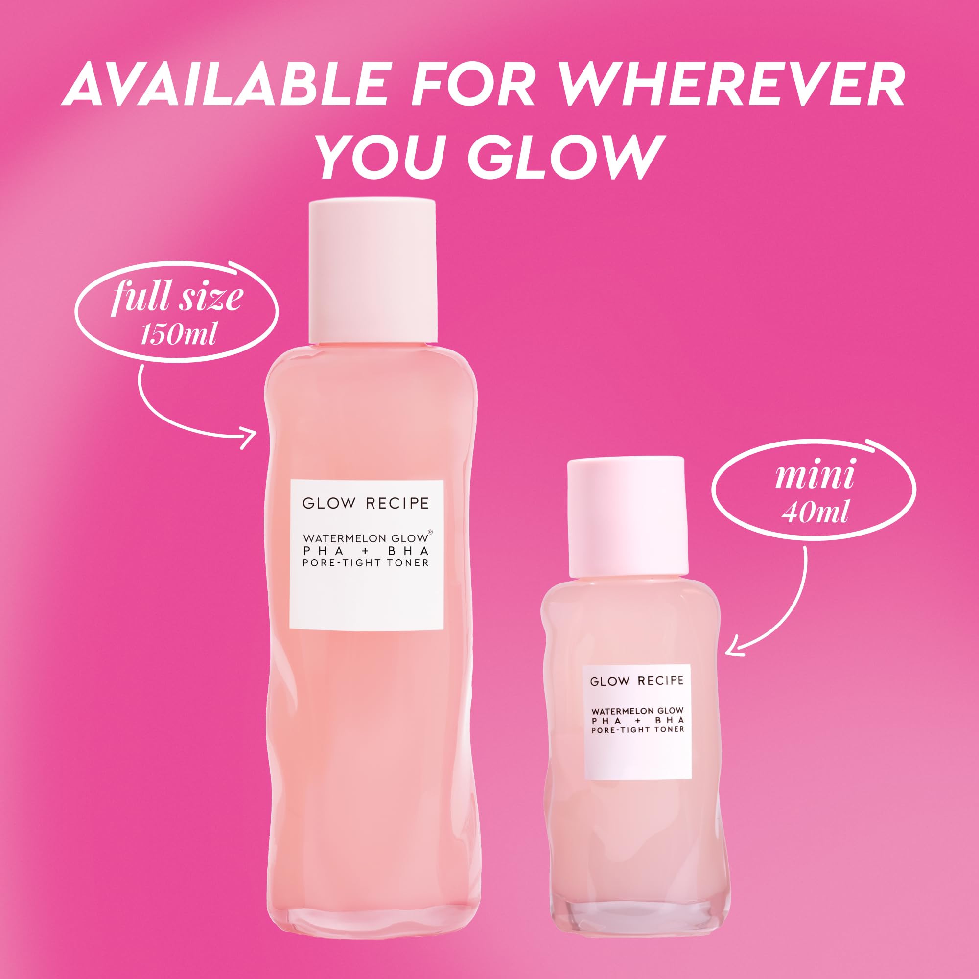 Glow Recipe toner application scene suggests easy daily use.