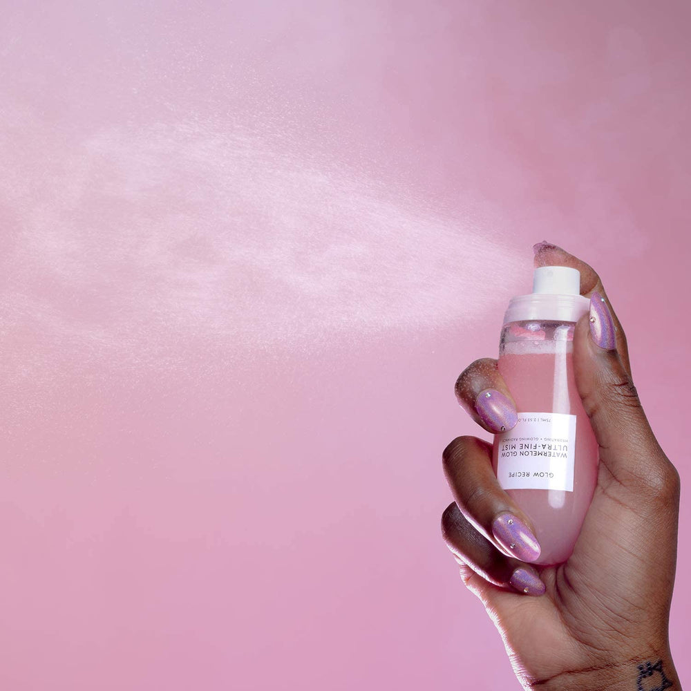 Glow Recipe hydrating mist featuring hyaluronic acid in a bottle for plump, dewy skin