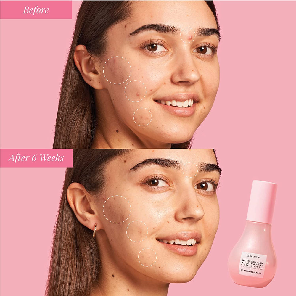 Liquid highlighter application showing natural radiance on high points