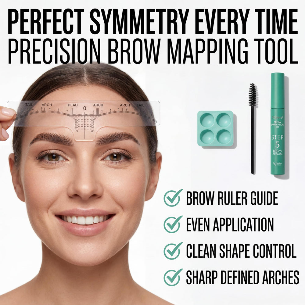 Glow Spell brow brushes help even product application.