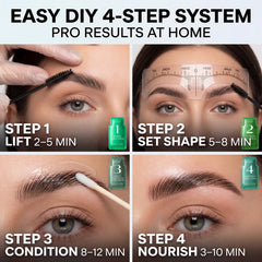 Glow Spell brow fixation solution locks lifted brows with durable hold.