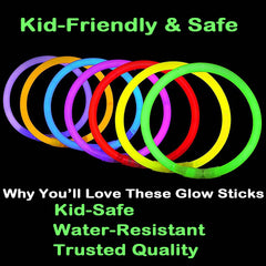 GLOW YGB waterproof and floating glow sticks for poolside fun.