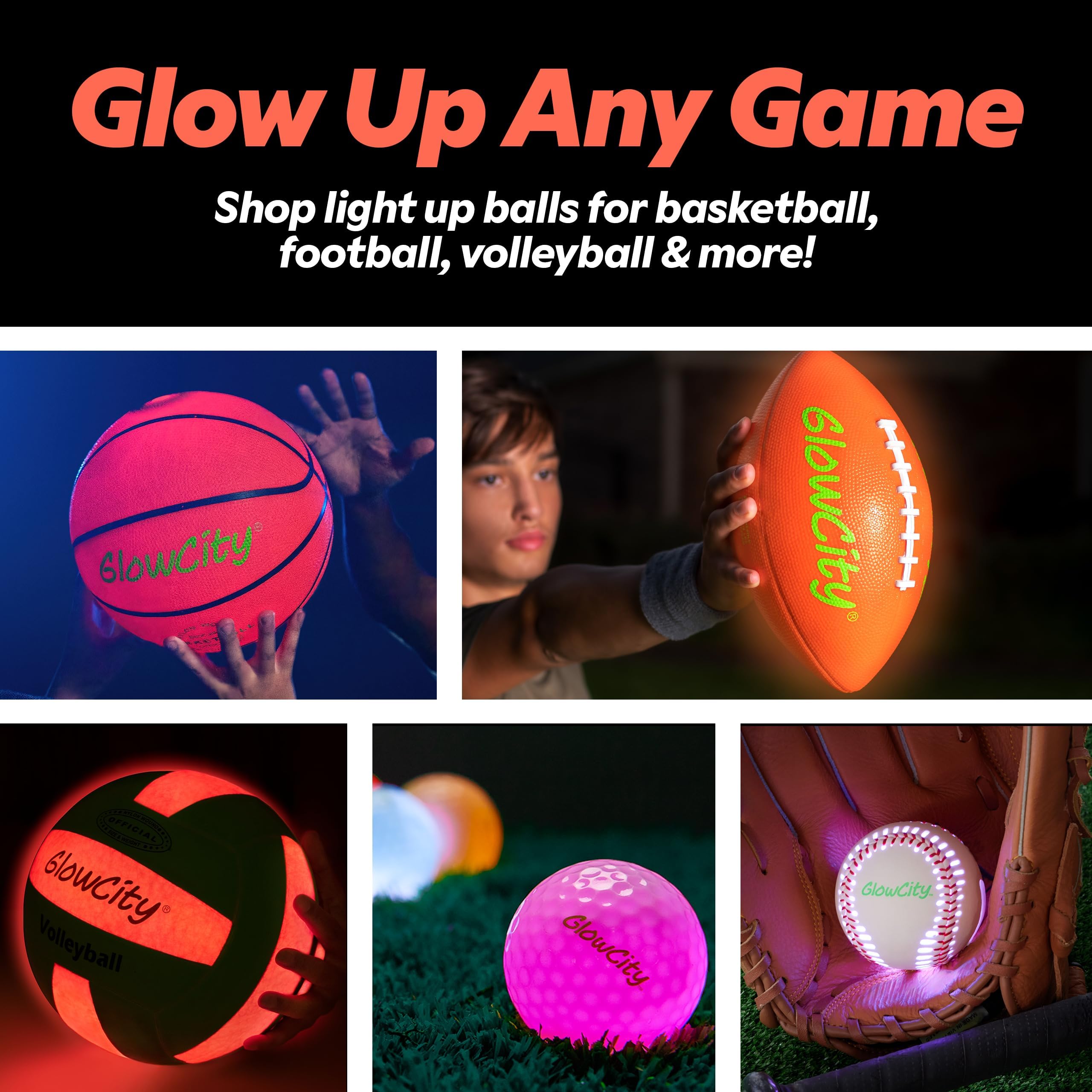 GlowCity kid-friendly glow ball for ages 8-12 enhances backyard fun