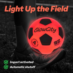 GlowCity LED glow ball shows bounce-activated lighting for night games