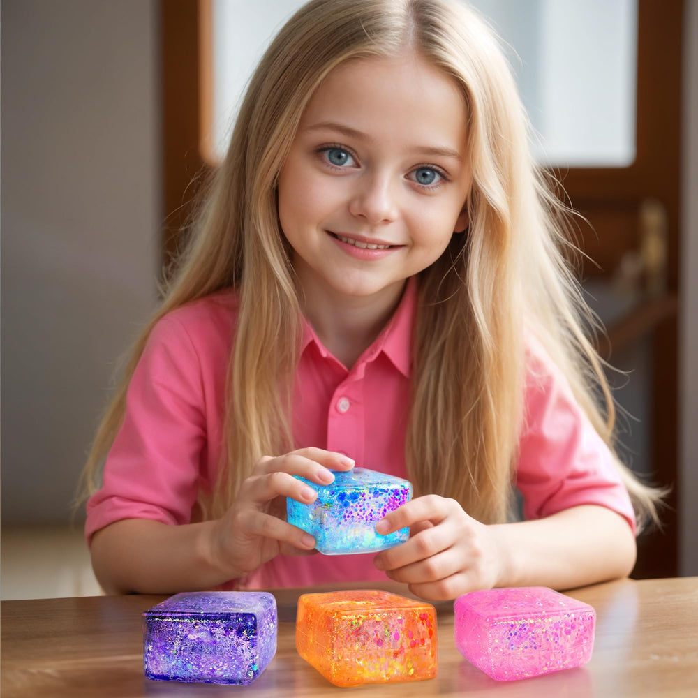 Glow Fever glitter ice cube stress ball gift-friendly party favor