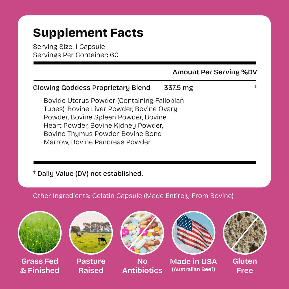 Glowing Goddess ovary beef organ supports flavor-forward, protein-rich recipes.