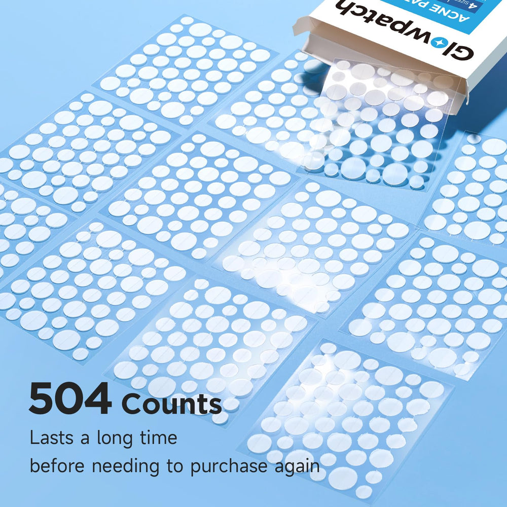 Glowpatch four sizes per sheet fit any blemish cleanly.