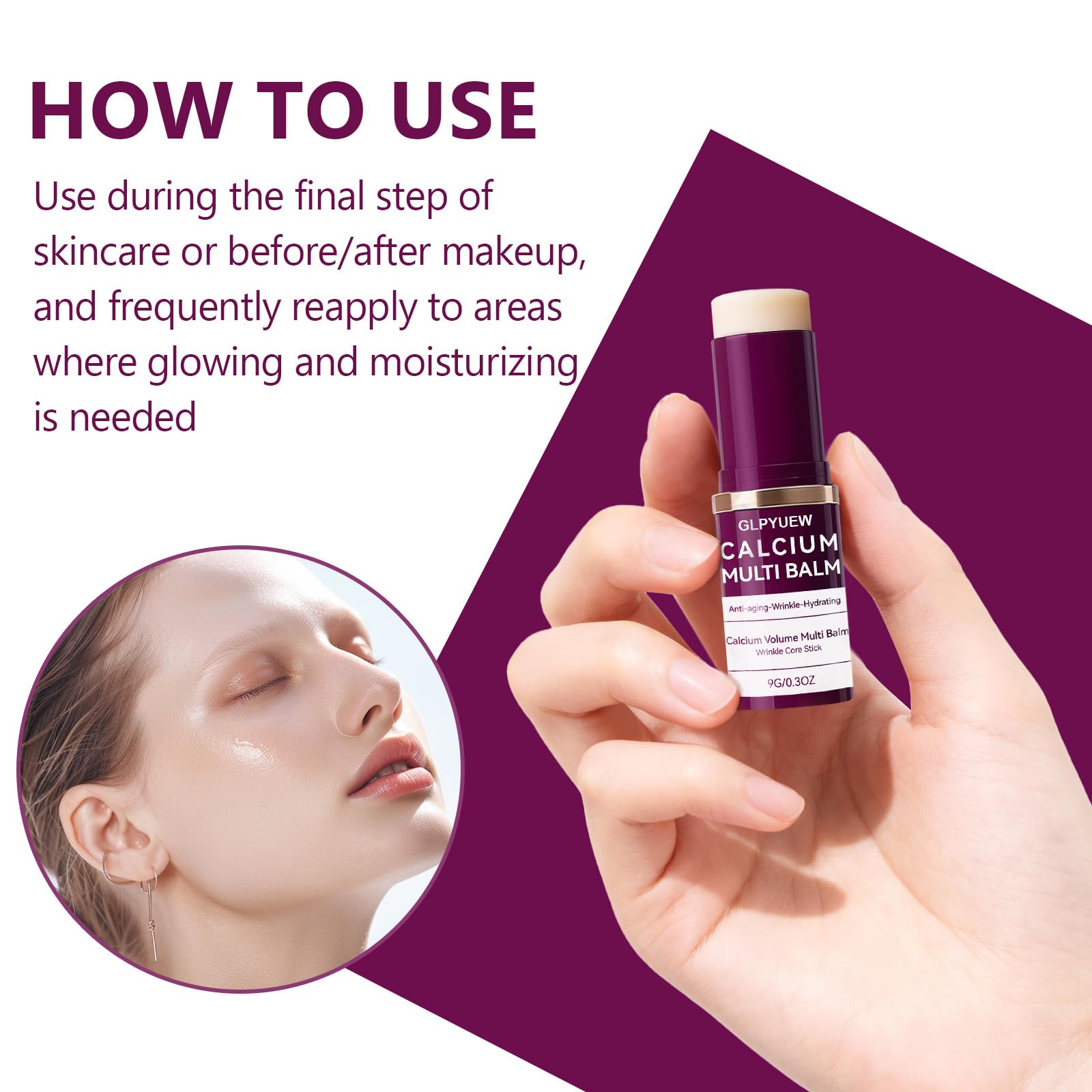 GLPYUEW Cemenrete Calcium Multi Balm eye-area use for gentle moisture.