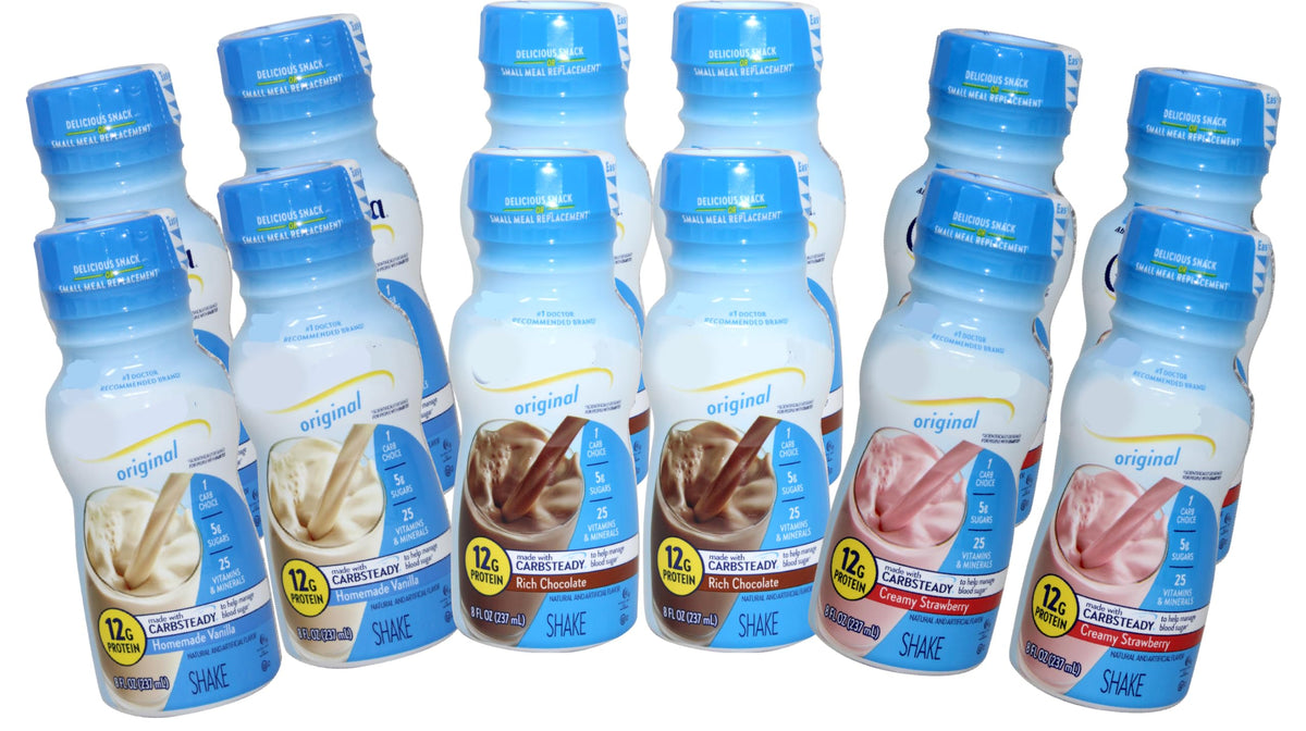 Glu Original Shake rich chocolate bottle view – convenient protein boost for diabetes-friendly routines