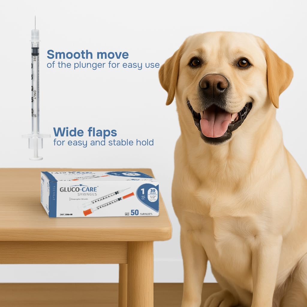 GLUCO-CARE box of 50 syringes for bulk packaging.