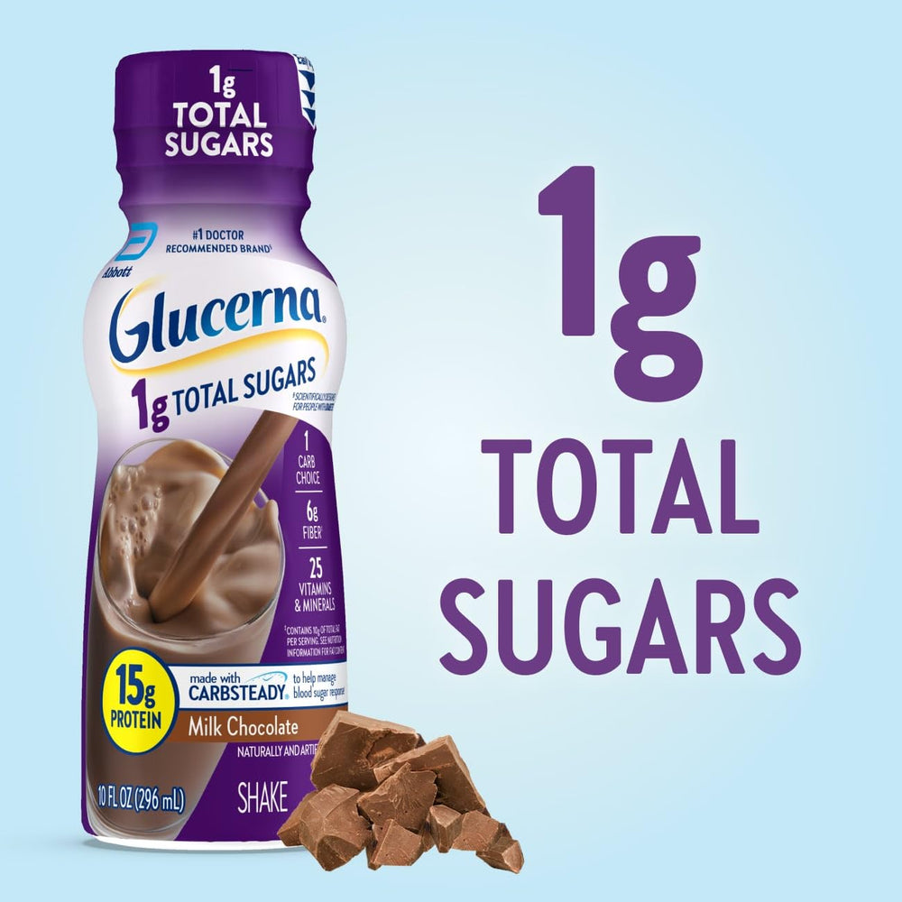 Glucerna 16-pack box layout for convenient regular snack replacements