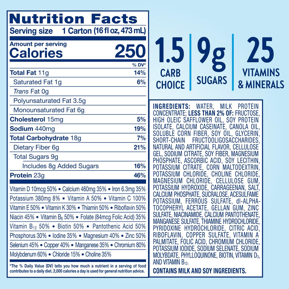 12-pack box of Glucerna Hunger Smart vanilla shakes for daily diabetes-friendly meals