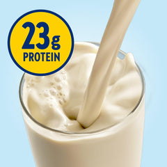 Glucerna Hunger Smart vanilla bottle showing CARBSTEADY and 23g protein