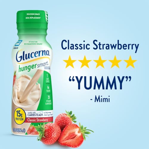 Glucerna Hunger Smart Shake on table beside measuring spoon for portion awareness