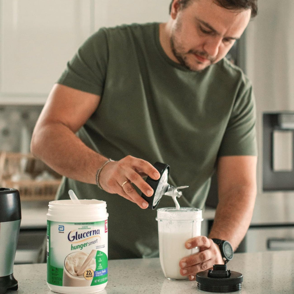 Glucerna Hunger Smart two-pack vanilla tubs on display