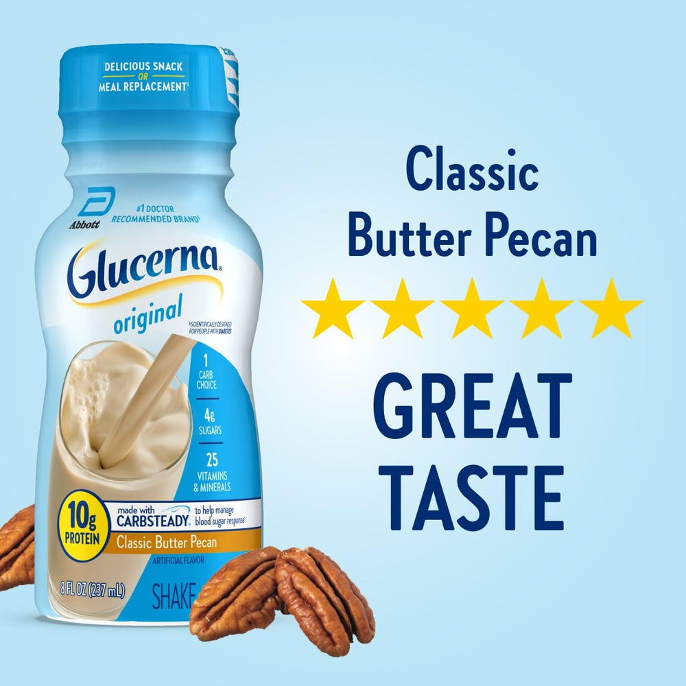 Glucerna Original line-up of bottles, ready-to-drink grab-and-go.
