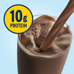 Glucerna Original Rich Chocolate glass pour demonstrates smooth, convenient nutrition on the go.