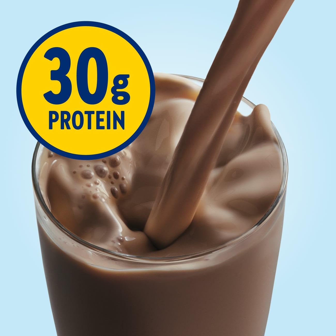 Glucerna Protein Smart Chocolate label closeup with CARBSTEADY low-glycemic blend.
