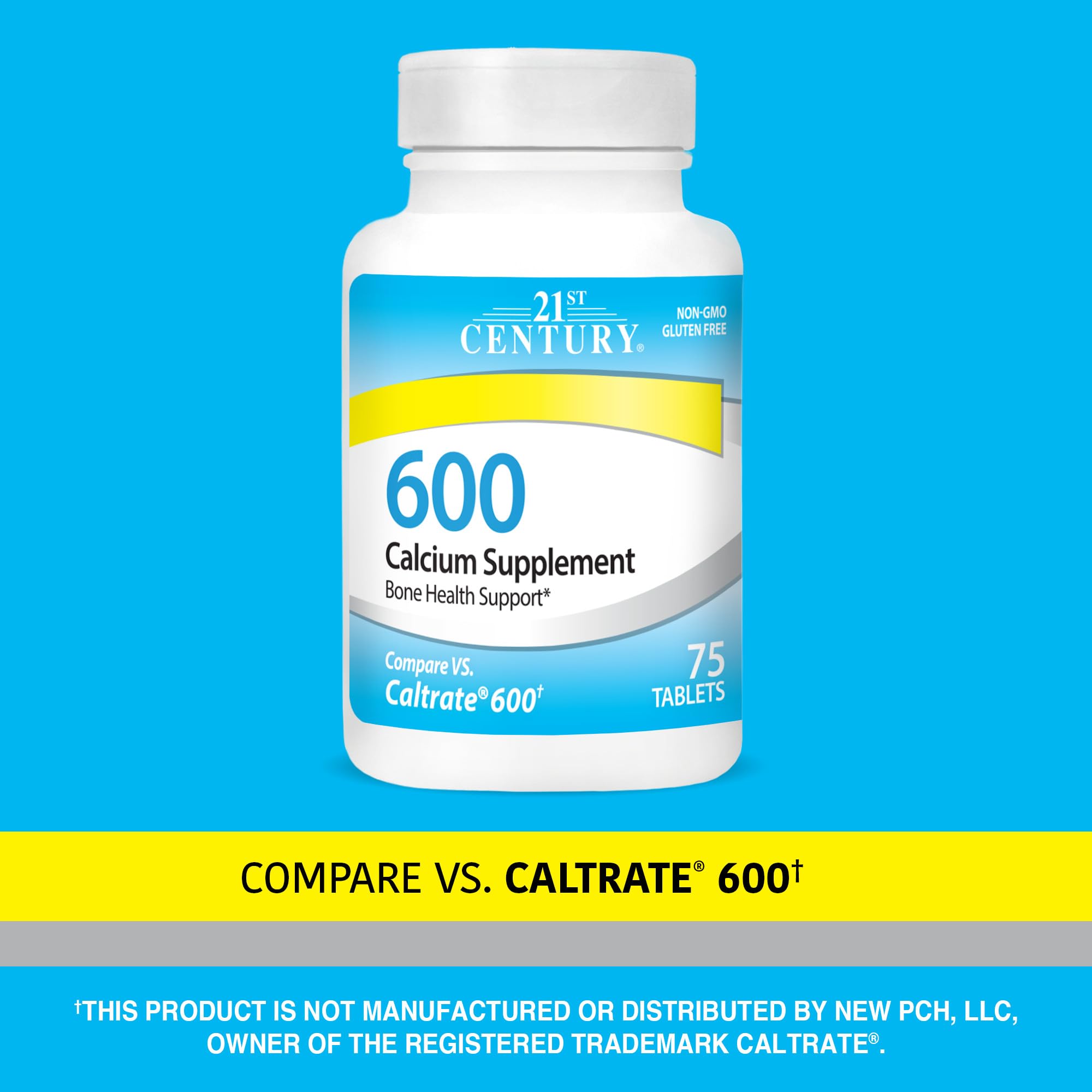 Gluten-free calcium supplement tablet designed for reliable daily use