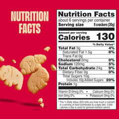 Close-up of gluten-free crisp texture in Glutino animal crackers
