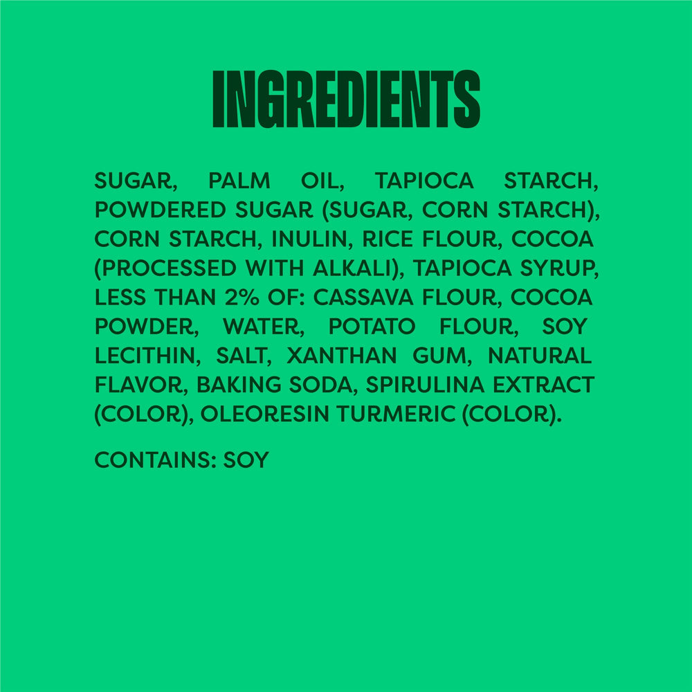 Glutino chocolate wafers with mint creme close-up, crave-worthy texture.