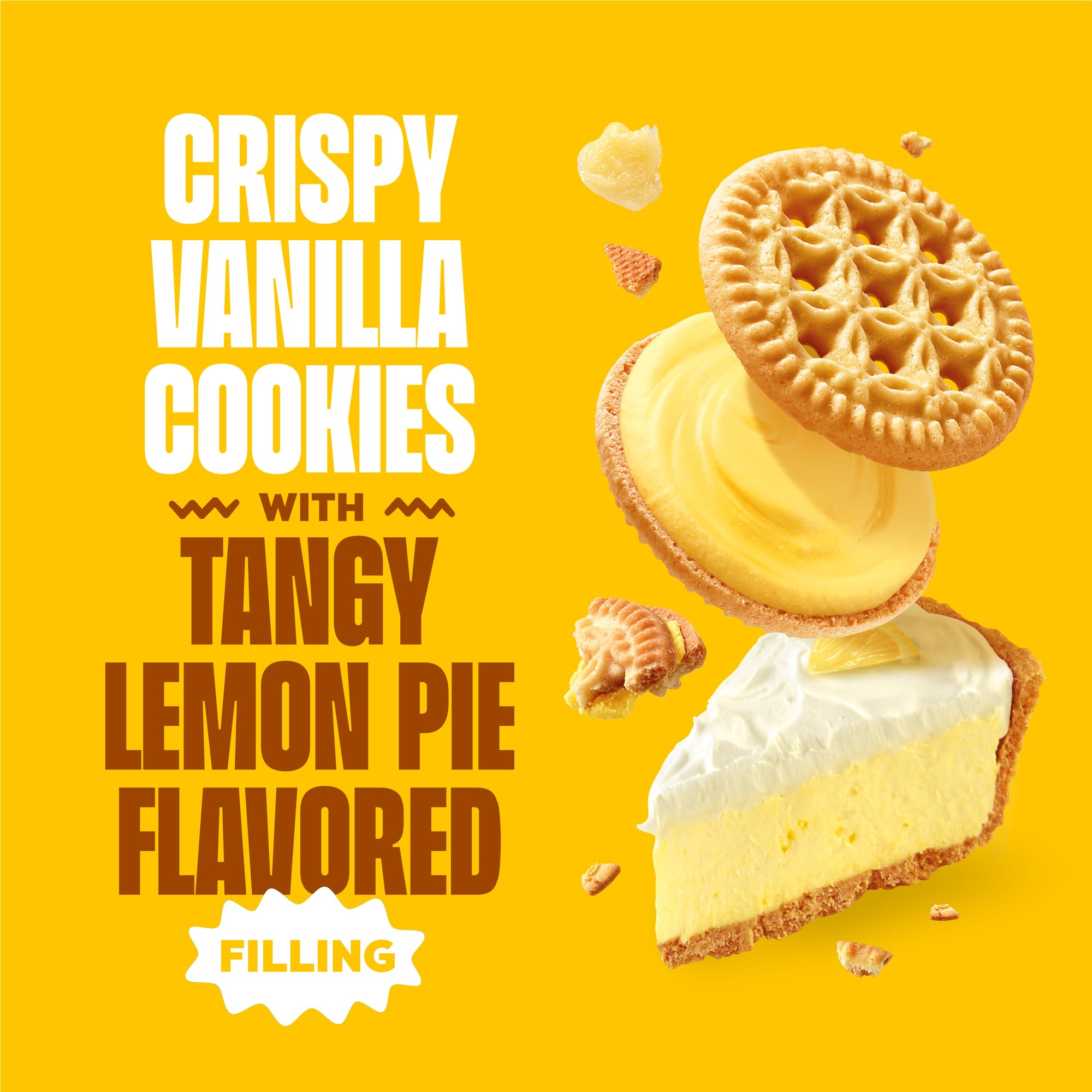 Glutino Lemon Pie cookies in lunchbox, convenient gluten-free school snack.