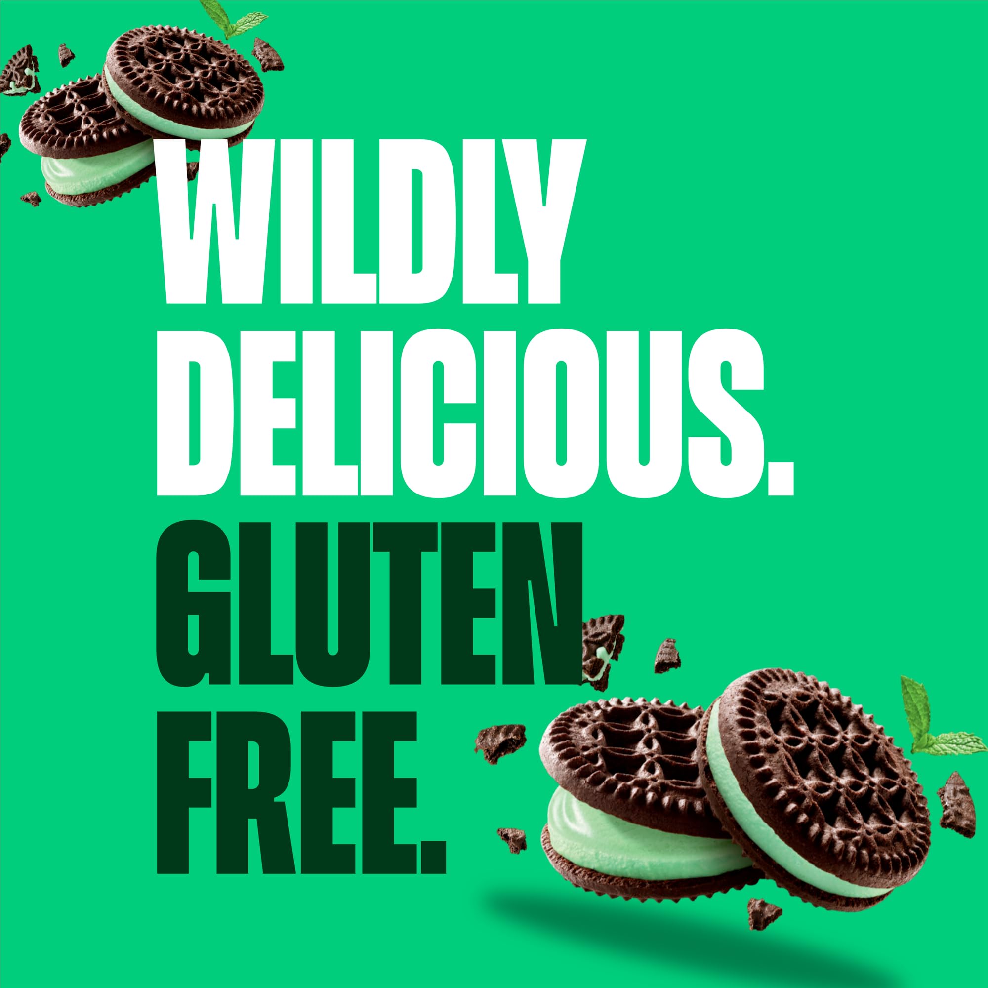 Glutino packaging showing non-GMO seal on mint cookies.