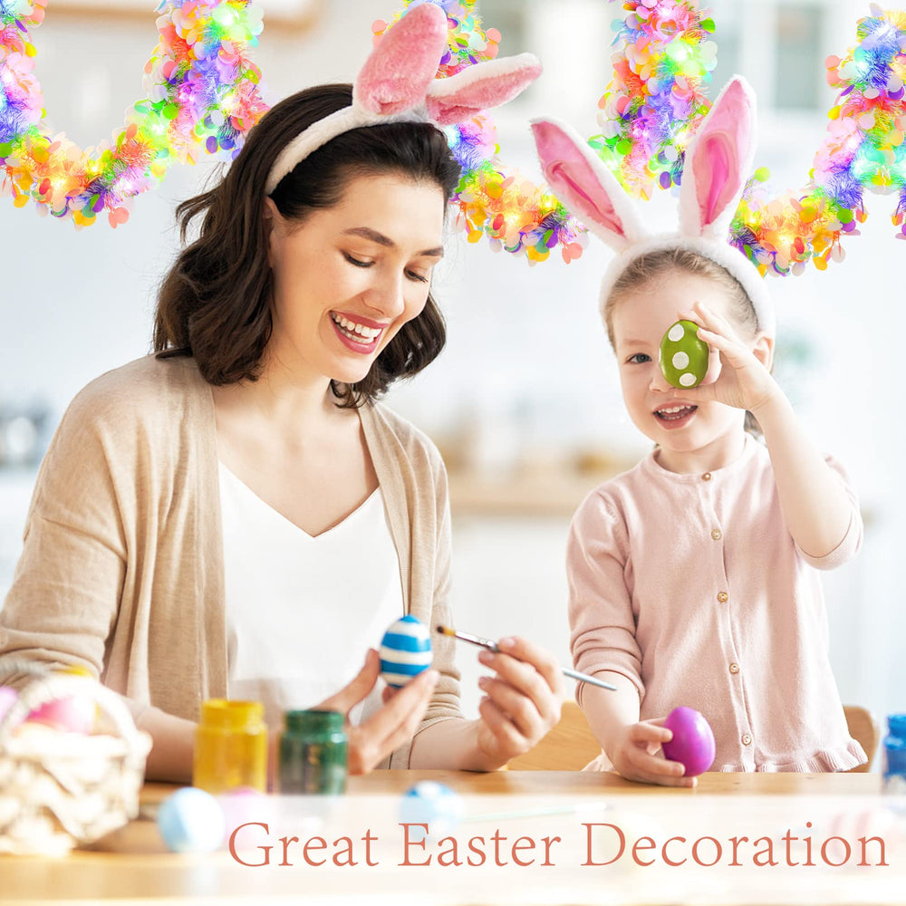 GlyinnHe Easter decor ideas show versatile placements on trees, stairs, and mantels.