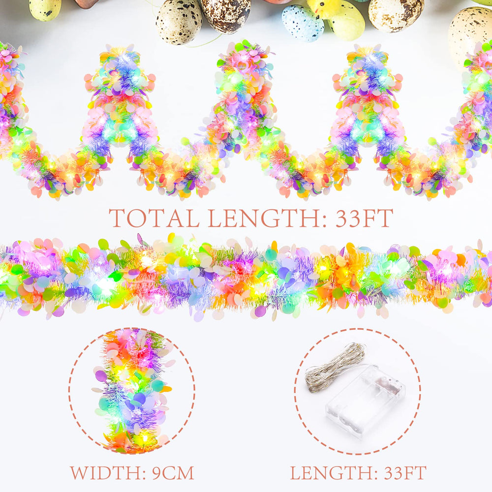 GlyinnHe Easter egg confetti accents brighten windows and doors with whimsy.