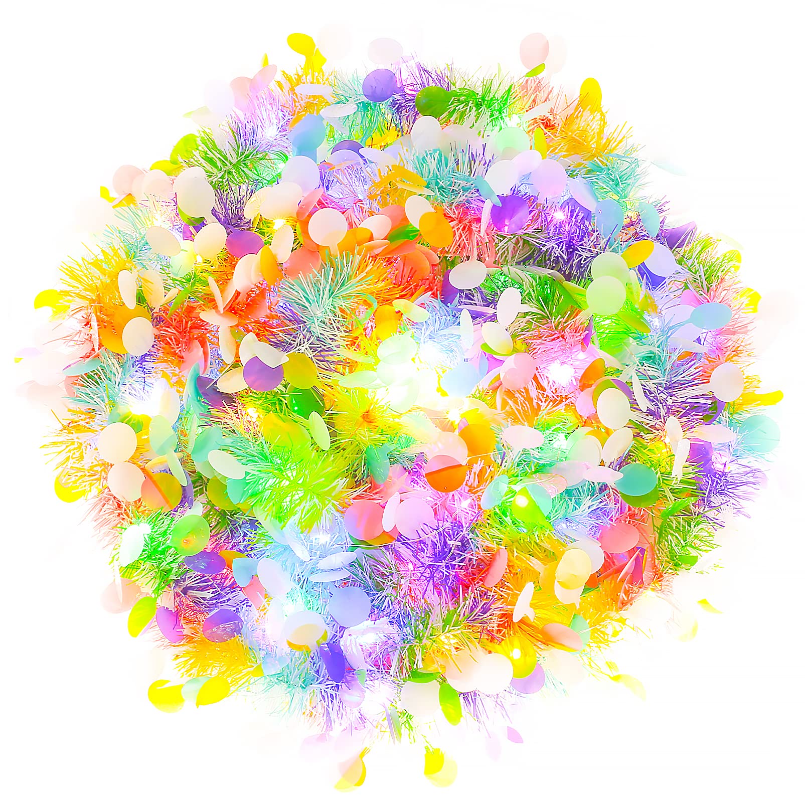 GlyinnHe metallic tinsel garland is thick, durable, and reusable for many occasions.