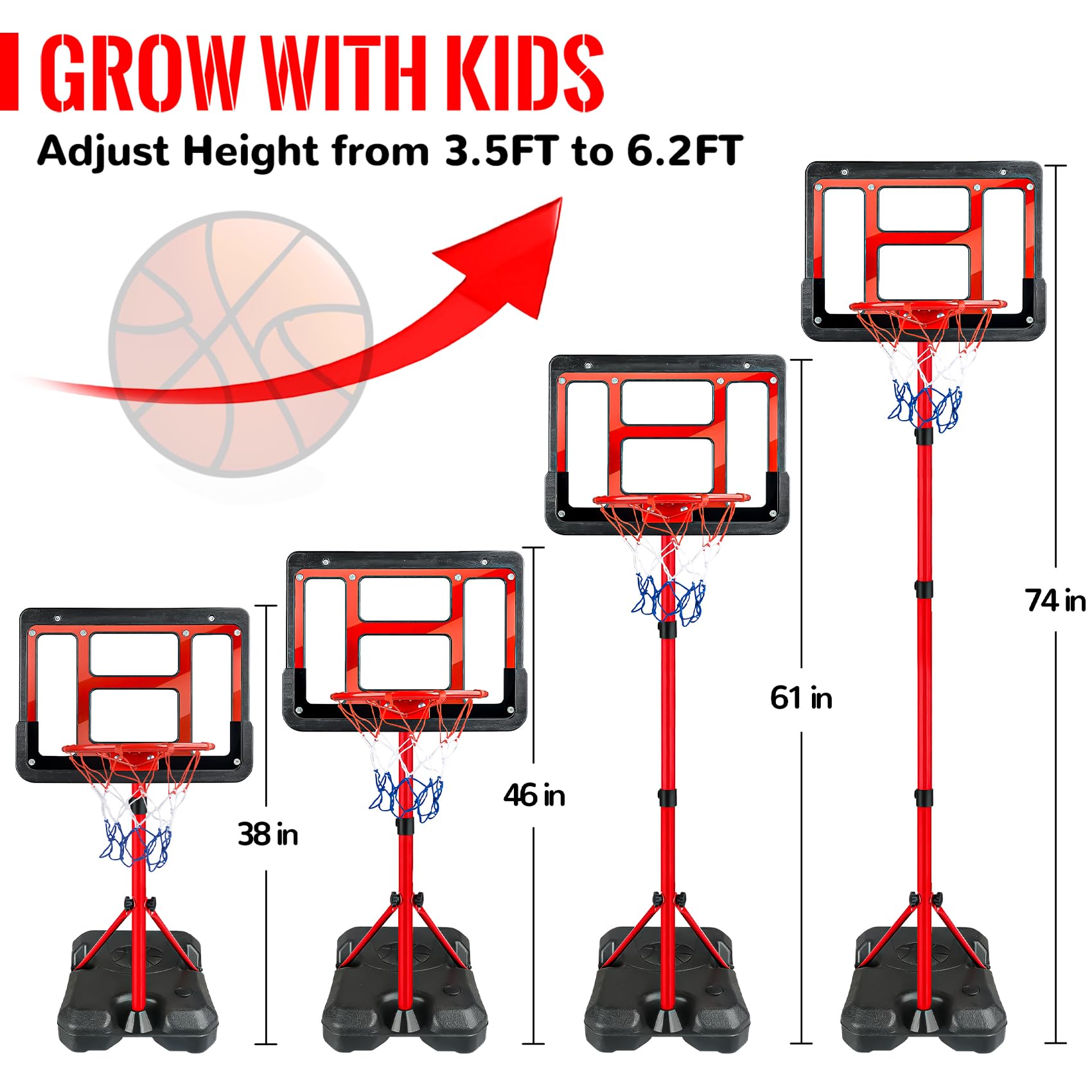 GMAOPHY stable base with easy fill option for stability.