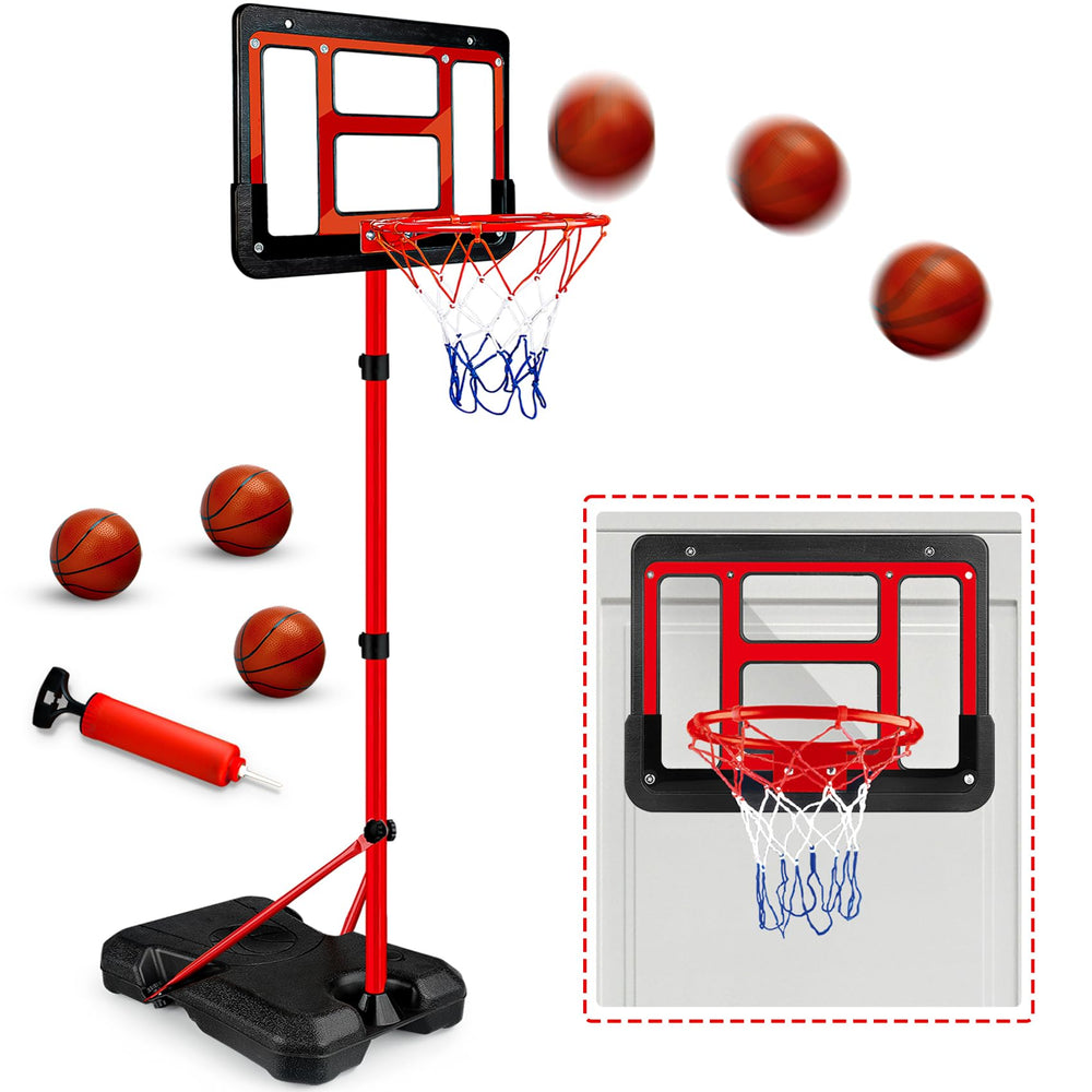 GMAOPHY kids basketball hoop stand front view for indoor and outdoor play.