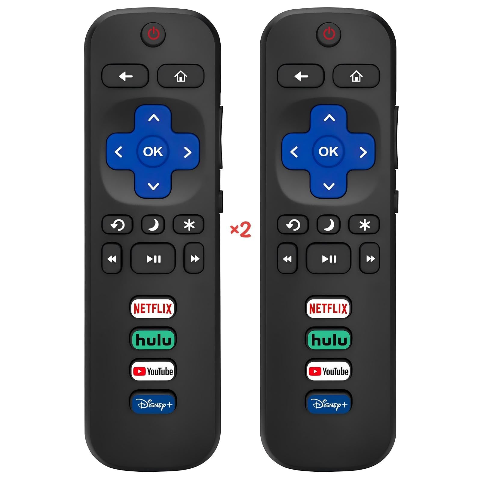Gmatrix 2-pack universal Roku remote, versatile for many TCL and Hisense TVs.