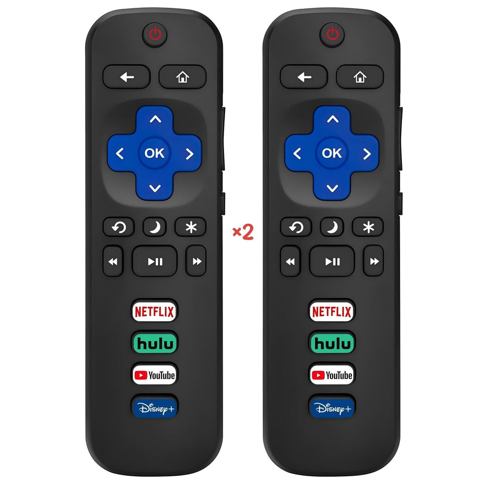 Gmatrix 2-pack universal Roku remote, versatile for many TCL and Hisense TVs.