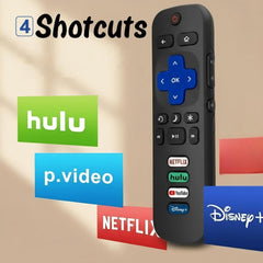 Gmatrix Roku remote ready out-of-the-box, effortless setup.