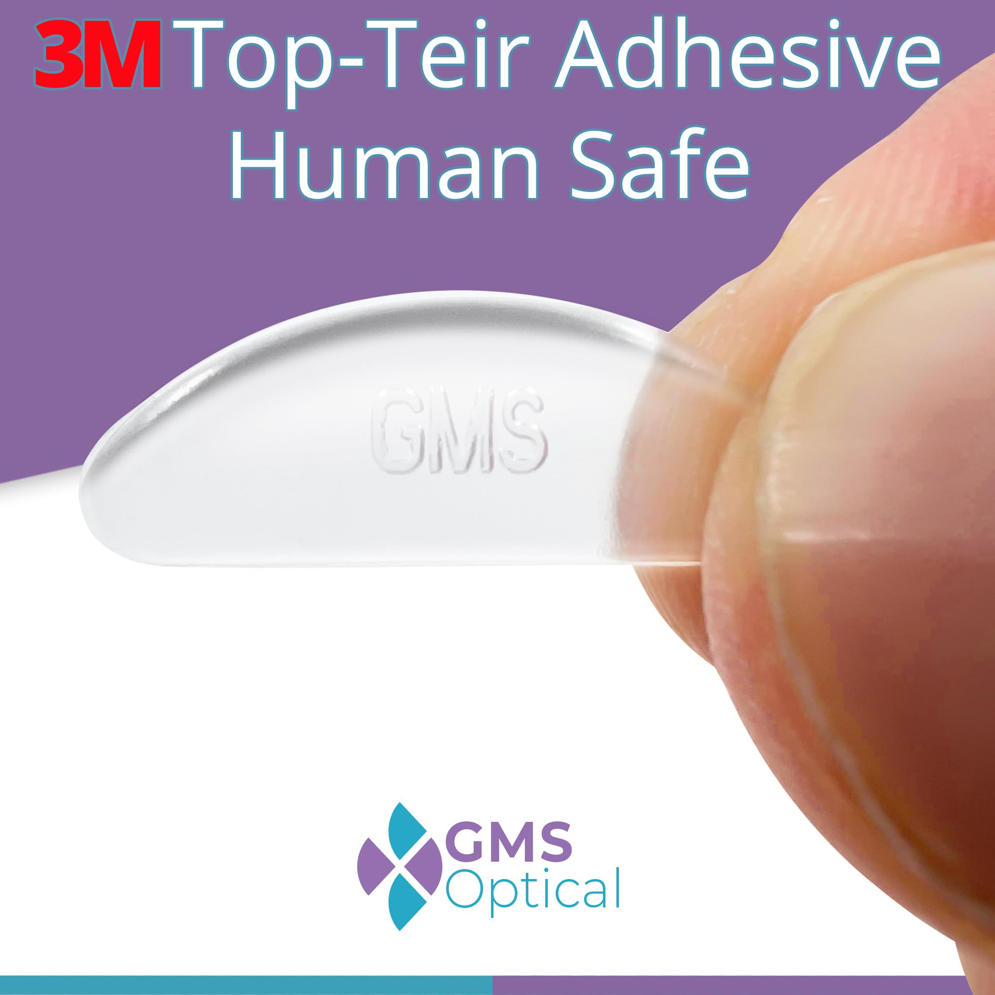 GMS Optical non-slip nose pads reduce slipping during activity