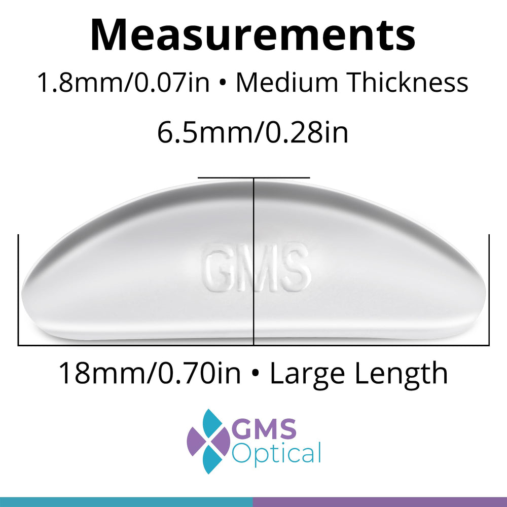 GMS Optical regular-thin 1.8mm nose pads for discreet wear