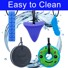 GNAWRISHING chew-necklace BPA-free silicone for safety.