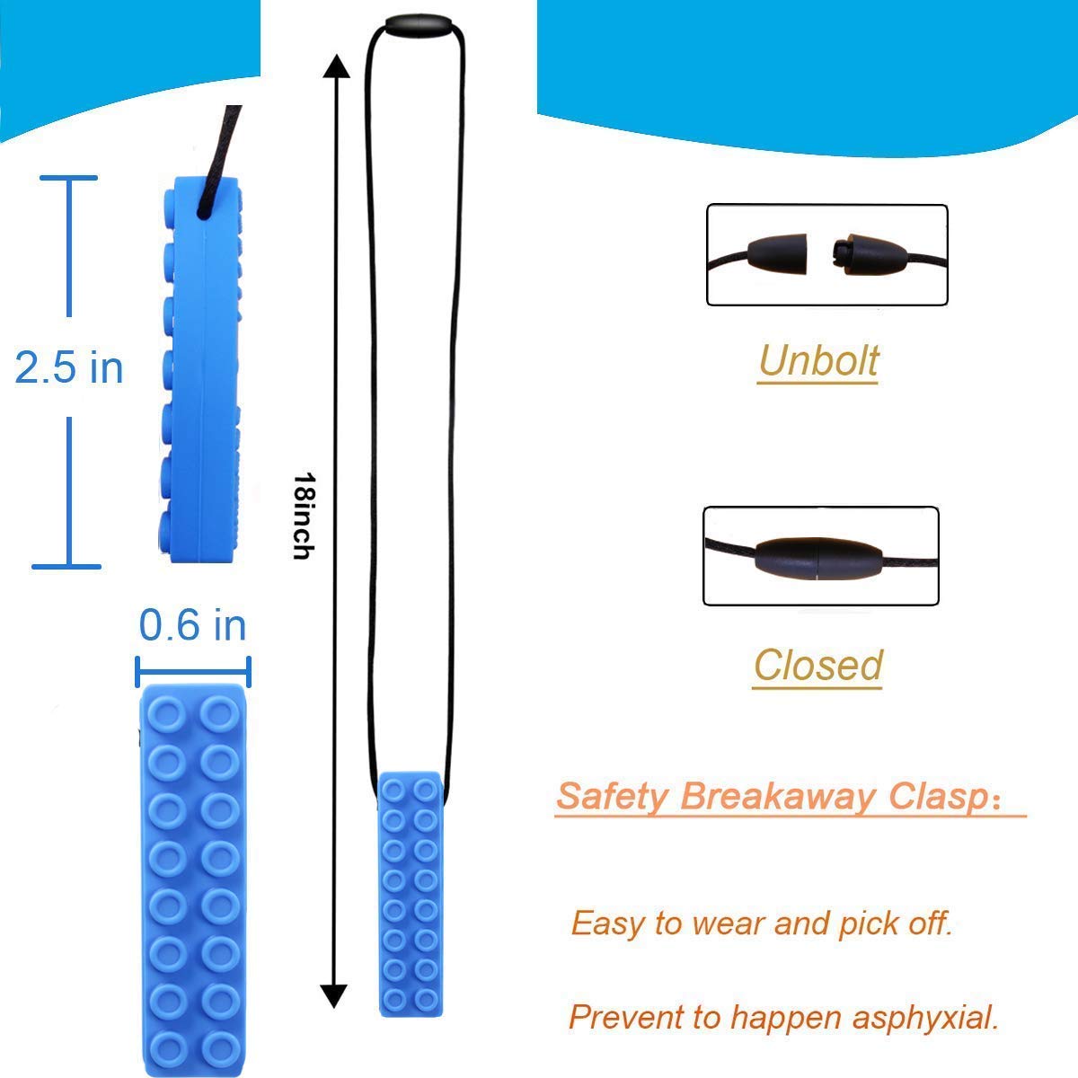 GNAWRISHING chew-necklace durable 60A silicone for lasting use.