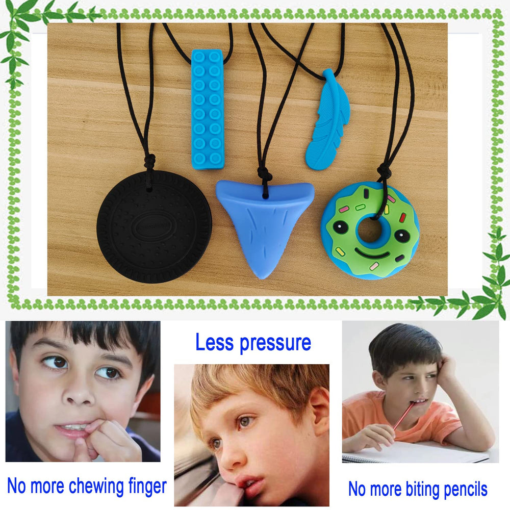 GNAWRISHING chew-necklace textured surface for oral stimulation.