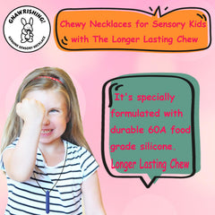 GNAWRISHING sensory chew necklace durable silicone stands up to daily use