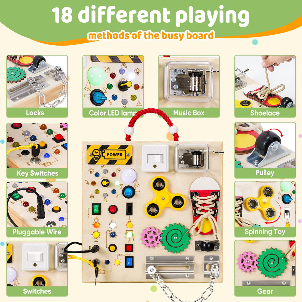 GNAYUIJ busy board music box activator offers gentle auditory exploration