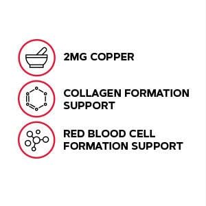 GNC Copper 2mg nutrition label is clear and easy to read.