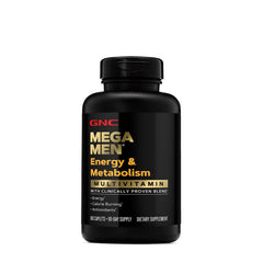 GNC Mega Men vitamin tablets illustrating essential nutrients for daily wellness