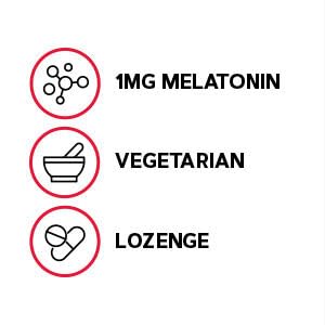 GNC Melatonin 1mg Cherry lozenges, cherry flavor for nightly use